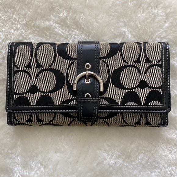 SALE❗️💝COACH Wallet in Signature Canvas with checkbook holder💝 - Picture 1 of 14